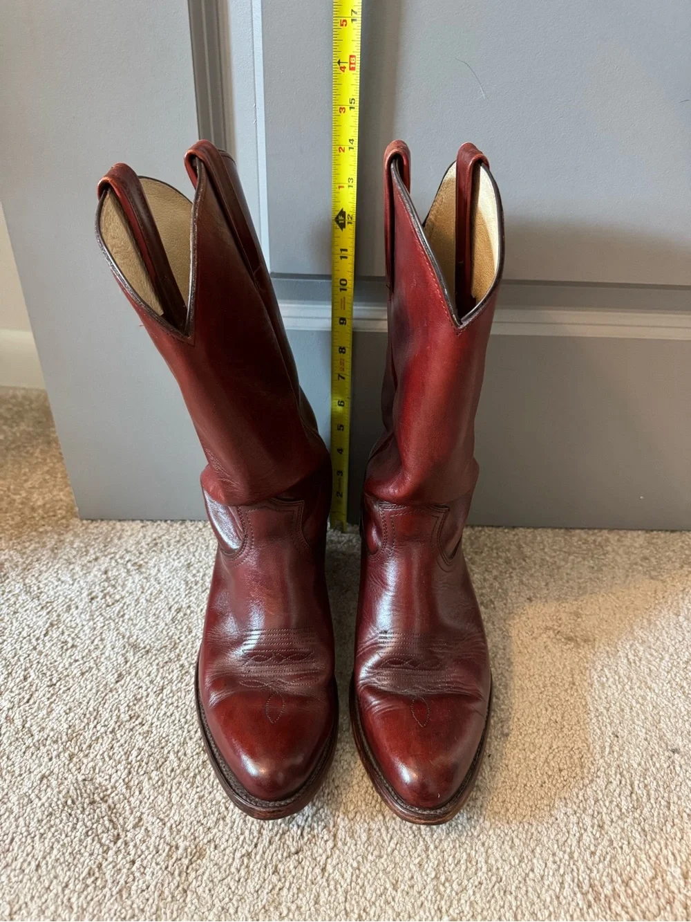Frye Men’s Burgundy Lace Up Western Boots
